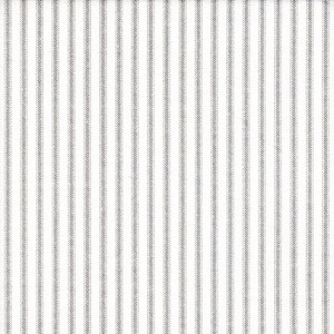 Round Tablecloth in Classic Storm Gray Ticking Stripe on White
