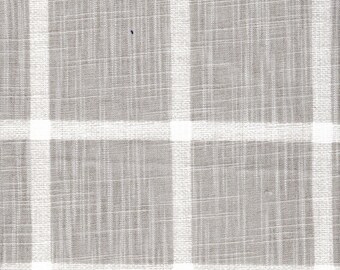 Fabric Cut Yardage in Modern Farmhouse Abbot French Grey Windowpane Plaid