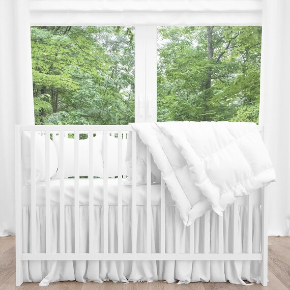 Checkered crib skirt deals
