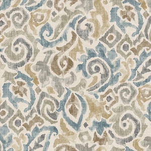 Tailored Bed Skirt in Jester Harbor Blue Paisley Watercolor