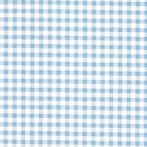 Round Tablecloth in Weathered Blue Large Gingham Check on White