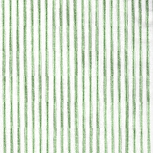 Scalloped Valance in Classic Pine Green Ticking Stripe on White