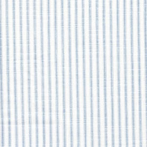 Shower Curtain in Classic Mist Blue Ticking Stripe on White