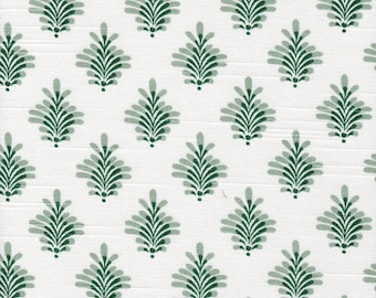 Tie-up Valance in Dyann Spruce Green Floral - Small Scale