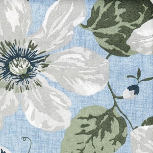 Tailored Bed Skirt in Nelly Antique Blue Floral, Large Scale