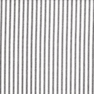 Scalloped Valance in Classic Black Ticking Stripe on White
