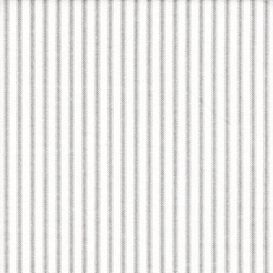 Shower Curtain in Classic Storm Gray Ticking Stripe on White