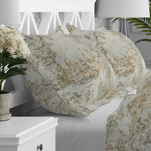 Pillow Sham in Bosporus Flax Renaissance Toile
