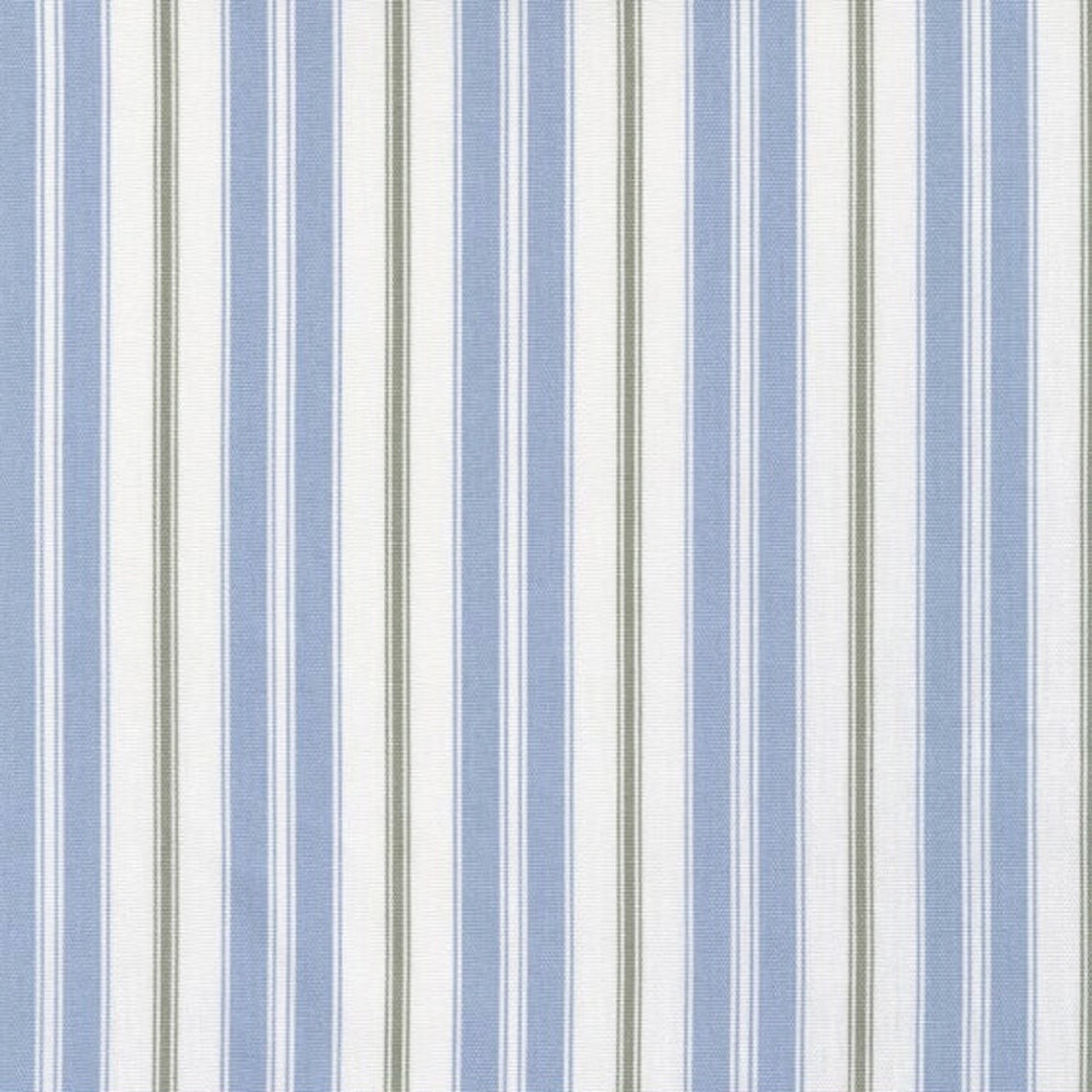 Stripe Newbury Round Green, Blue Blue, White Tablecloth Antique in