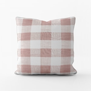 Decorative Throw Pillows in Anderson Blush Buffalo Check Plaid
