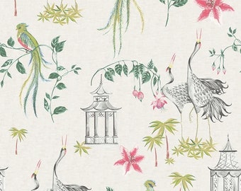 Let It Crane Fabric Samples from Carolina Linens