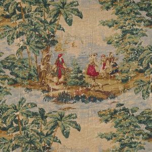 Empress Swag Valance in Bosporus Billiard Renaissance Toile- Blue, Green, Gold, Red
