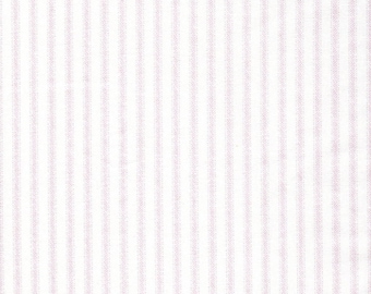 Tailored Crib Skirt in Classic Bella Pale Pink Ticking Stripe