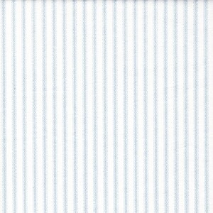 Tailored Tier Cafe Curtain Panels Pair in Classic Weathered Pale Blue Ticking Stripe