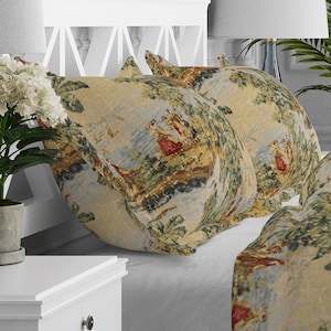 Pillow Sham in Bosporus Billiard Renaissance Toile- Standard, King, Euro