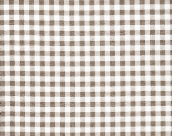 Fabric Cut Yardage in Ecru Premier Gingham Check on White
