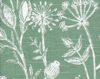 Tie-up Valance in Daman Spruce Green Floral