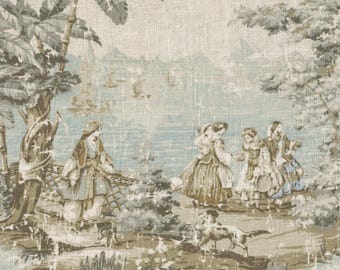 Fabric Cut Yardage in Bosporus Flax Renaissance Toile