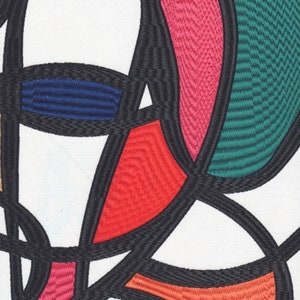Tailored Valance in WOW Multi-Color Contemporary Pop Geometric, Large Scale - Red, Blue, Green, Magenta, Orange, Gold