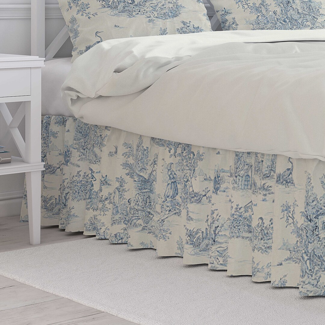 Blue jean bed skirt hot sale