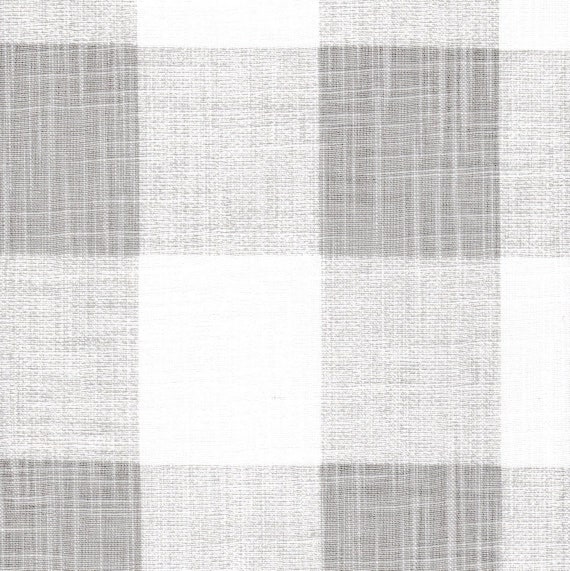 Grey buffalo plaid crib skirt discount