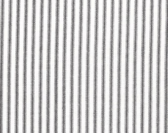 Pillow Sham in Classic Black Ticking Stripe on White