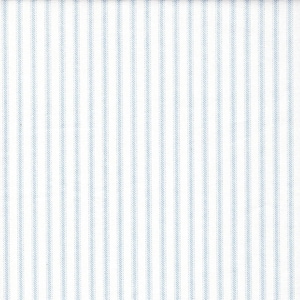 Round Tablecloth in Classic Weathered Pale Blue Ticking Stripe