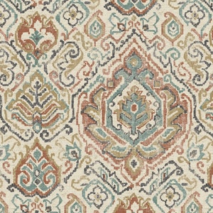 Bed Runner in Cathell Clay Medallion Weathered Persian Rug Design- Large Scale