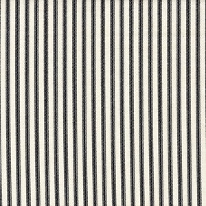 Round Tablecloth in Berlin Black Ticking Stripe on Beige