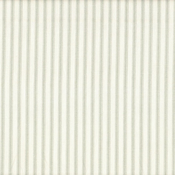 Tailored Valance in Farmhouse Pale Sage Green Ticking Stripe on Cream