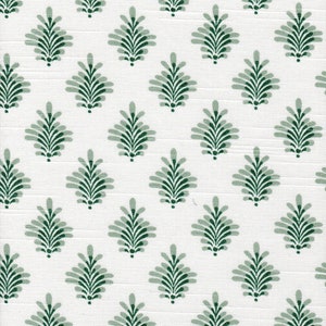 Empress Swag Valance in Dyann Spruce Green Floral - Small Scale