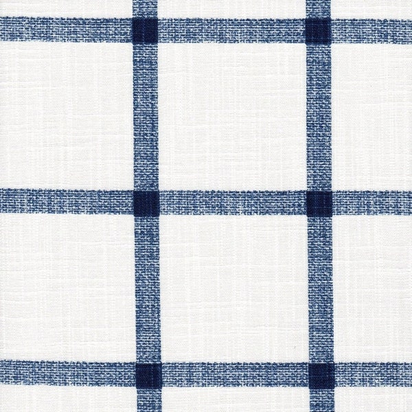 Aaron Windowpane Plaid Fabric Samples from Carolina Linens