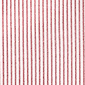 Pinch Pleated Curtain Panels Pair in Classic Pompeian Dark Red Ticking Stripe on White