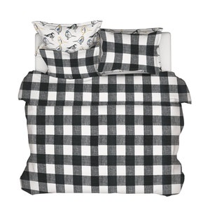 Duvet Cover in Anderson Black Buffalo Check Plaid