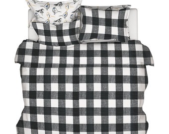Duvet Cover in Anderson Black Buffalo Check Plaid