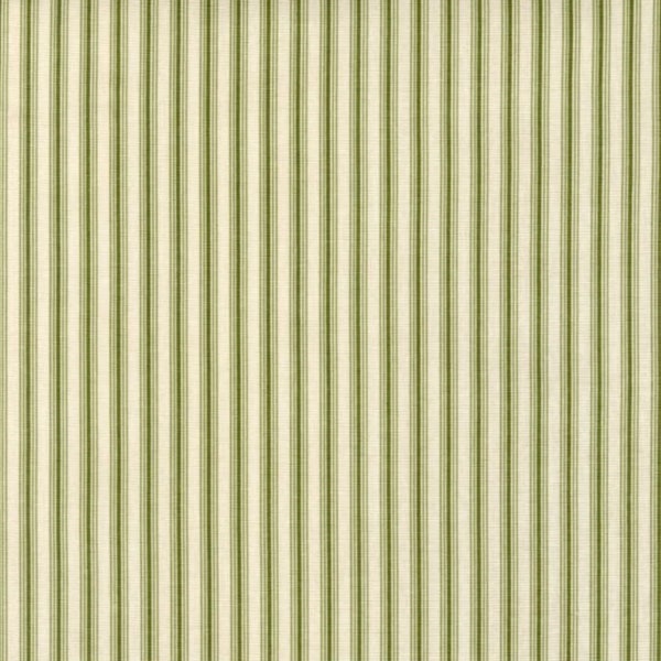 Round Tablecloth in Cottage Jungle Green Stripe