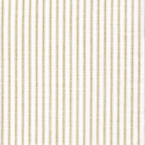 Shower Curtain in Classic Shoreline Tan Ticking Stripe on White
