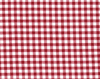 Duvet Cover in Premier Gingham Check Pompeian Dark Red on White