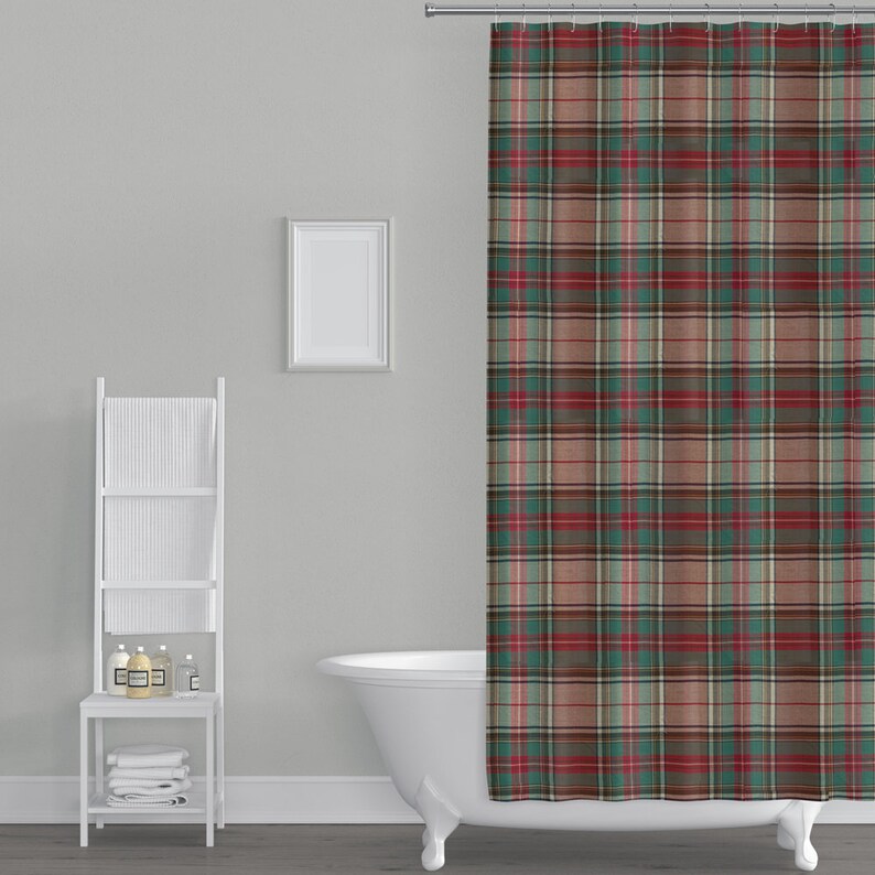Shower Curtain in Ancient Campbell Ivy League Tartan Plaid - Etsy