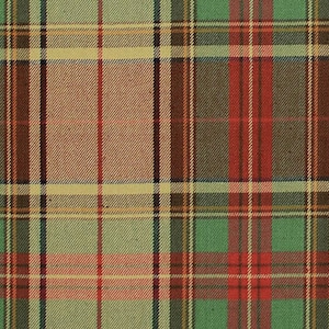 Tailored Tier Cafe Curtain Panels Pair in Ancient Campbell Ivy League Tartan Plaid
