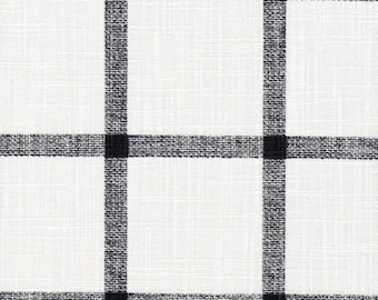 Fabric Cut Yardage in Aaron Ink Black Windowpane Plaid