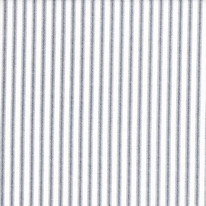 Shower Curtain in Classic Navy Blue Ticking Stripe on White