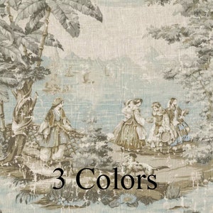 Bosporus Renaissance Toile Fabric Samples from Carolina Linens