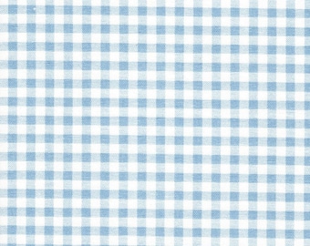Fabric Cut Yardage in Weathered Blue Premier Gingham Check on White