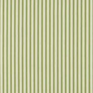 Tailored Crib Skirt in Polo Jungle Green Stripe on Cream