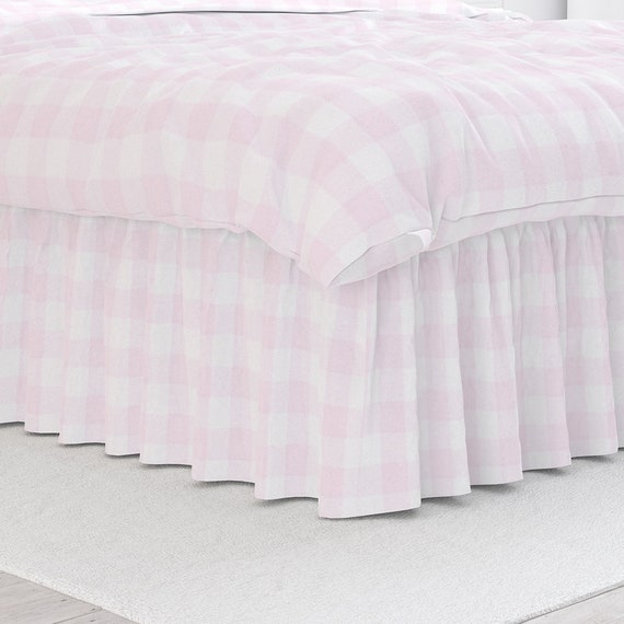 Black and white checkered bed skirt sales