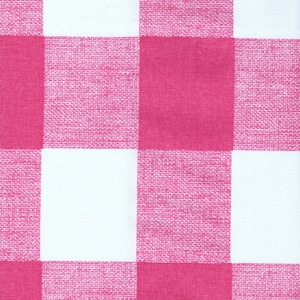 Tailored Bed Skirt in Anderson Flamingo Pink Buffalo Check Plaid