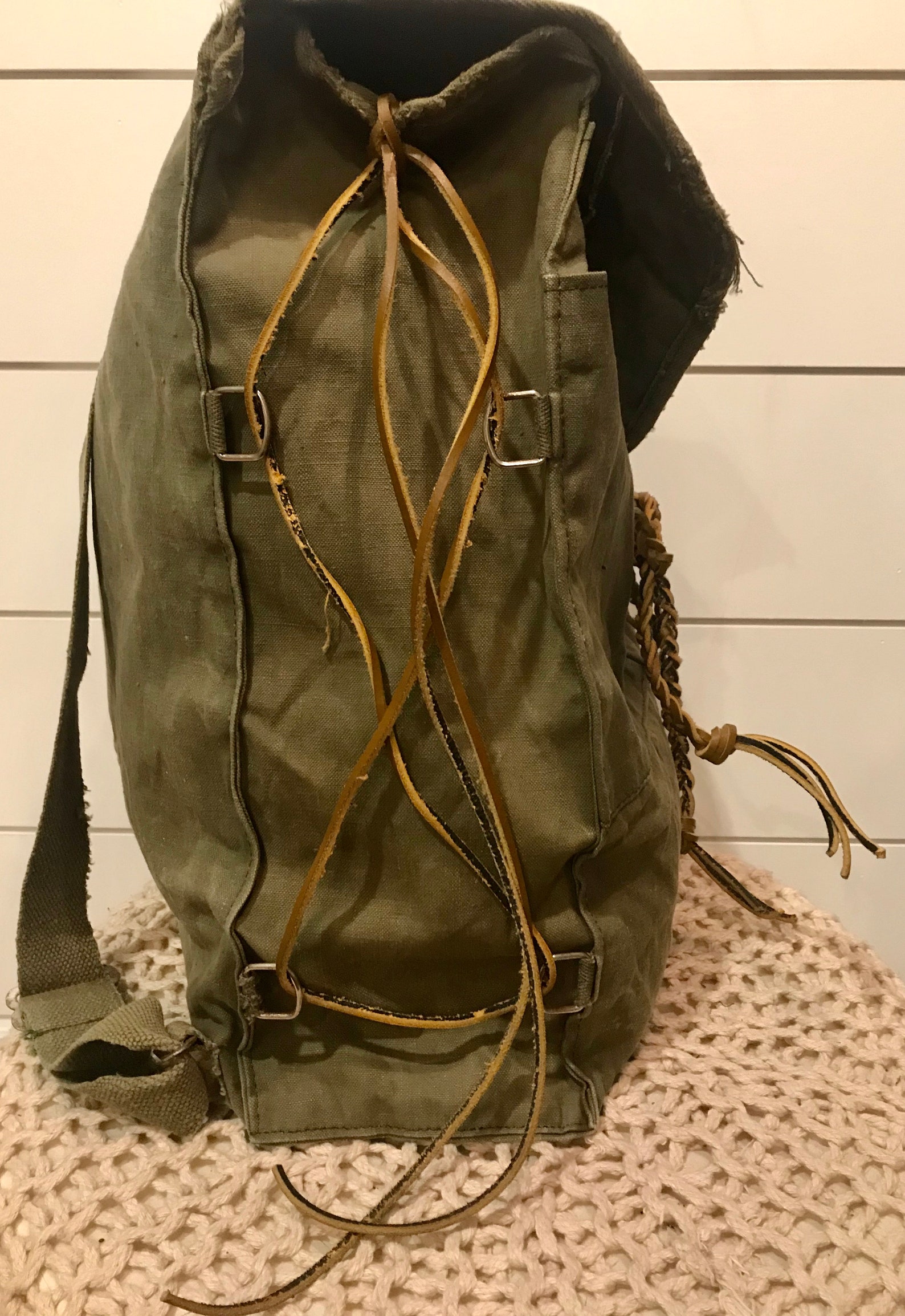 Vintage Boy Scout backpack military backpack canvas backpack Etsy