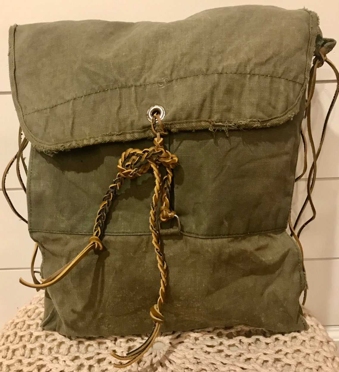 Vintage Boy Scout backpack military backpack canvas backpack Etsy