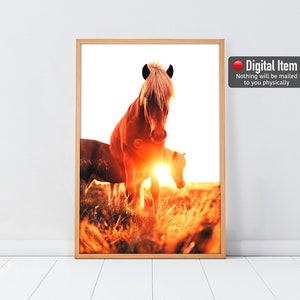Horse Print, Horses Poster, Farmhouse Wall Art, Digital Print, Printable Horse, Horse Photography, Horse Printable Art, Nursery Horse Decor.